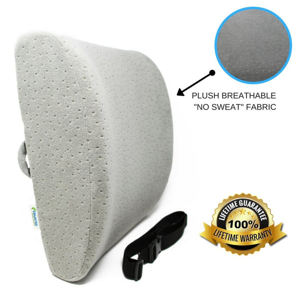 Memory Foam Lumbar Support Cushion with Plush Casing