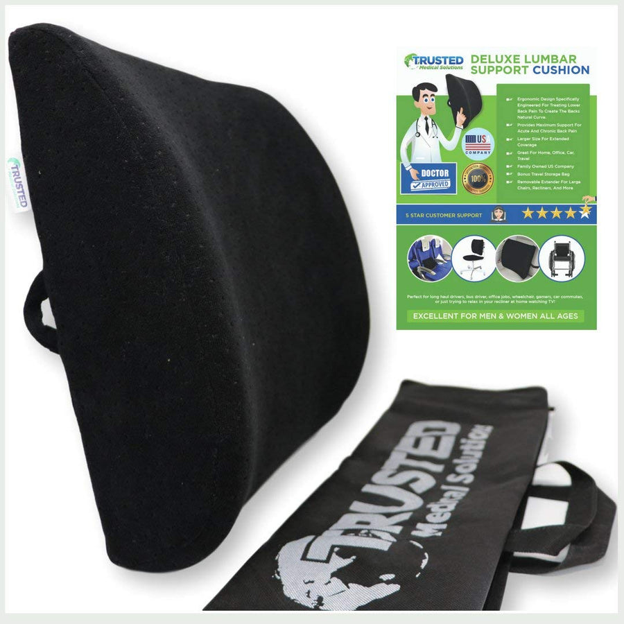 Car Lumbar Neck Pillow 100% Memory Foam Material Lumbar Support